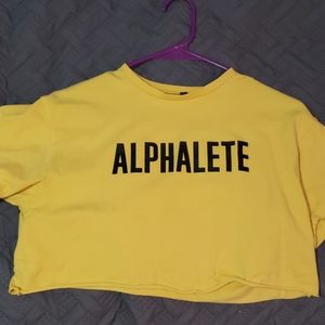 Alphalete Crop in Yellow (S)